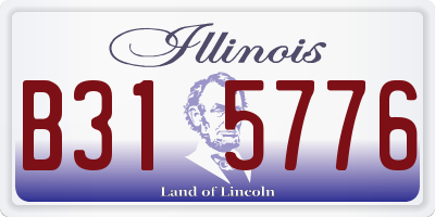 IL license plate B315776