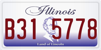 IL license plate B315778