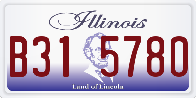 IL license plate B315780