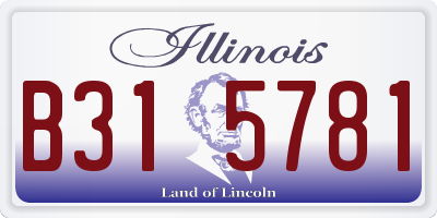 IL license plate B315781