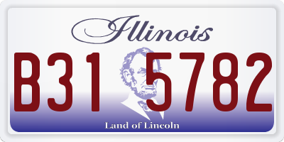 IL license plate B315782