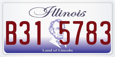 IL license plate B315783