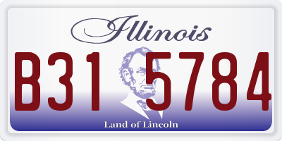 IL license plate B315784