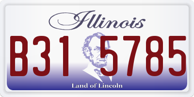IL license plate B315785