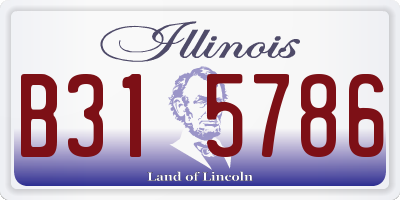 IL license plate B315786