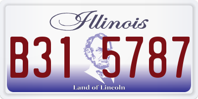 IL license plate B315787