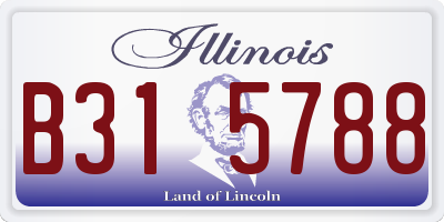 IL license plate B315788