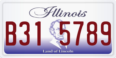 IL license plate B315789