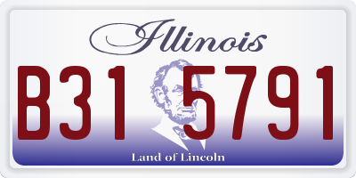 IL license plate B315791
