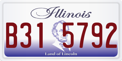 IL license plate B315792
