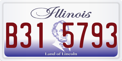 IL license plate B315793