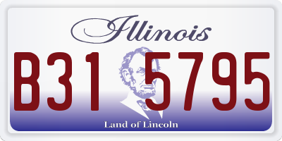 IL license plate B315795