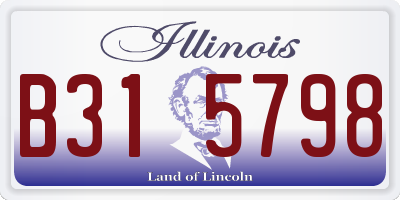 IL license plate B315798