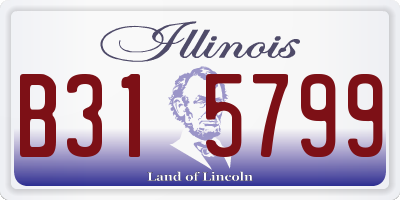 IL license plate B315799