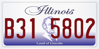IL license plate B315802