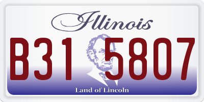 IL license plate B315807