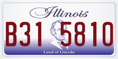 IL license plate B315810