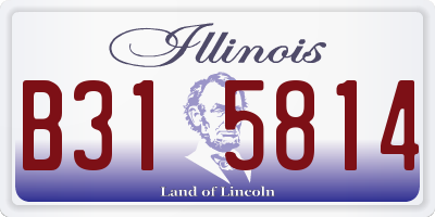 IL license plate B315814