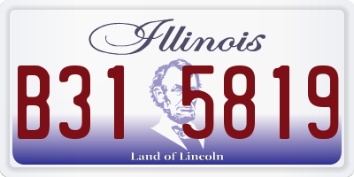 IL license plate B315819