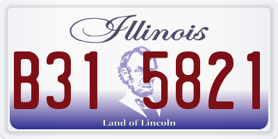 IL license plate B315821