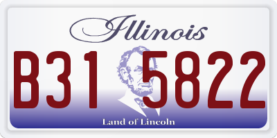 IL license plate B315822