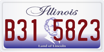 IL license plate B315823