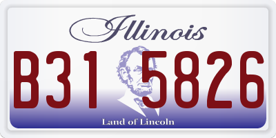IL license plate B315826