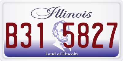 IL license plate B315827