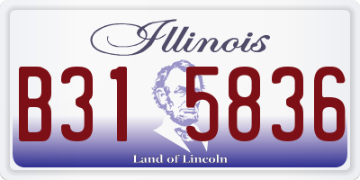 IL license plate B315836