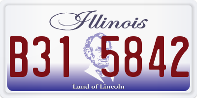 IL license plate B315842