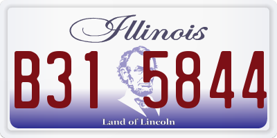 IL license plate B315844
