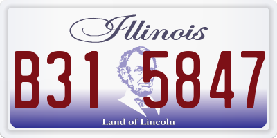 IL license plate B315847