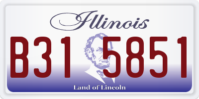 IL license plate B315851