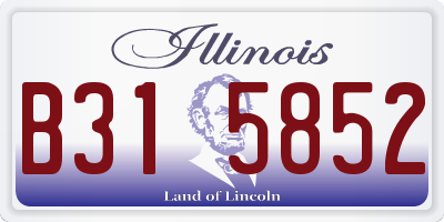 IL license plate B315852