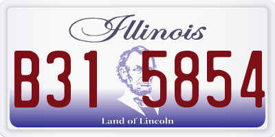 IL license plate B315854