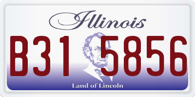 IL license plate B315856