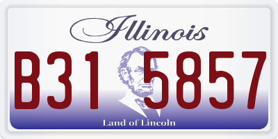 IL license plate B315857