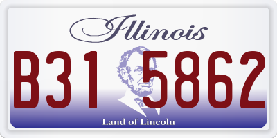 IL license plate B315862