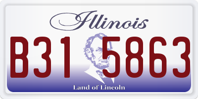 IL license plate B315863