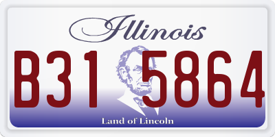 IL license plate B315864