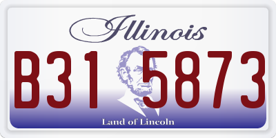 IL license plate B315873