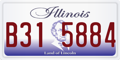 IL license plate B315884