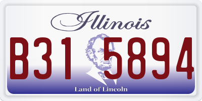 IL license plate B315894