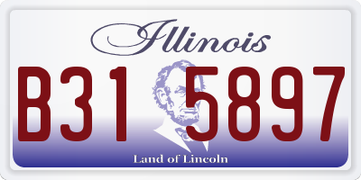 IL license plate B315897