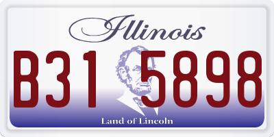 IL license plate B315898