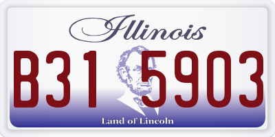 IL license plate B315903