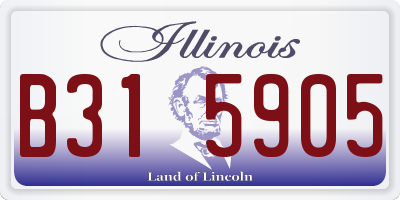 IL license plate B315905