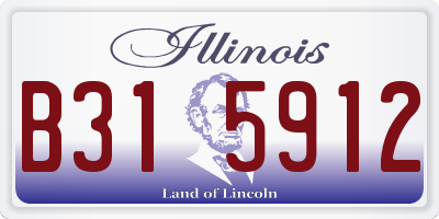 IL license plate B315912