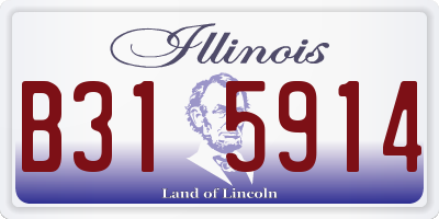 IL license plate B315914