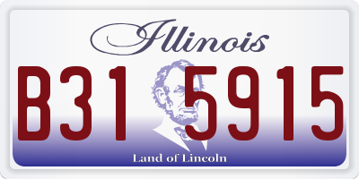 IL license plate B315915